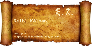 Reibl Kálmán névjegykártya